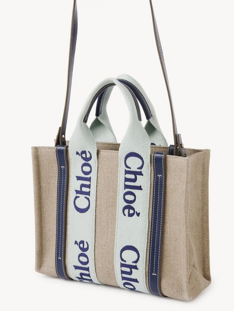 Chloe Small Woody Crossbodytassen Groen Blauw | CHE-SR13568
