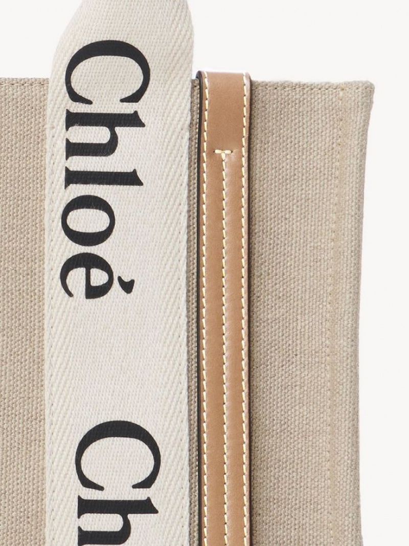 Chloe Small Woody Crossbodytassen Wit Beige | CHE-SR13490