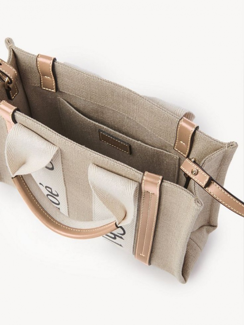 Chloe Small Woody Crossbodytassen Wit Beige | CHE-SR13490