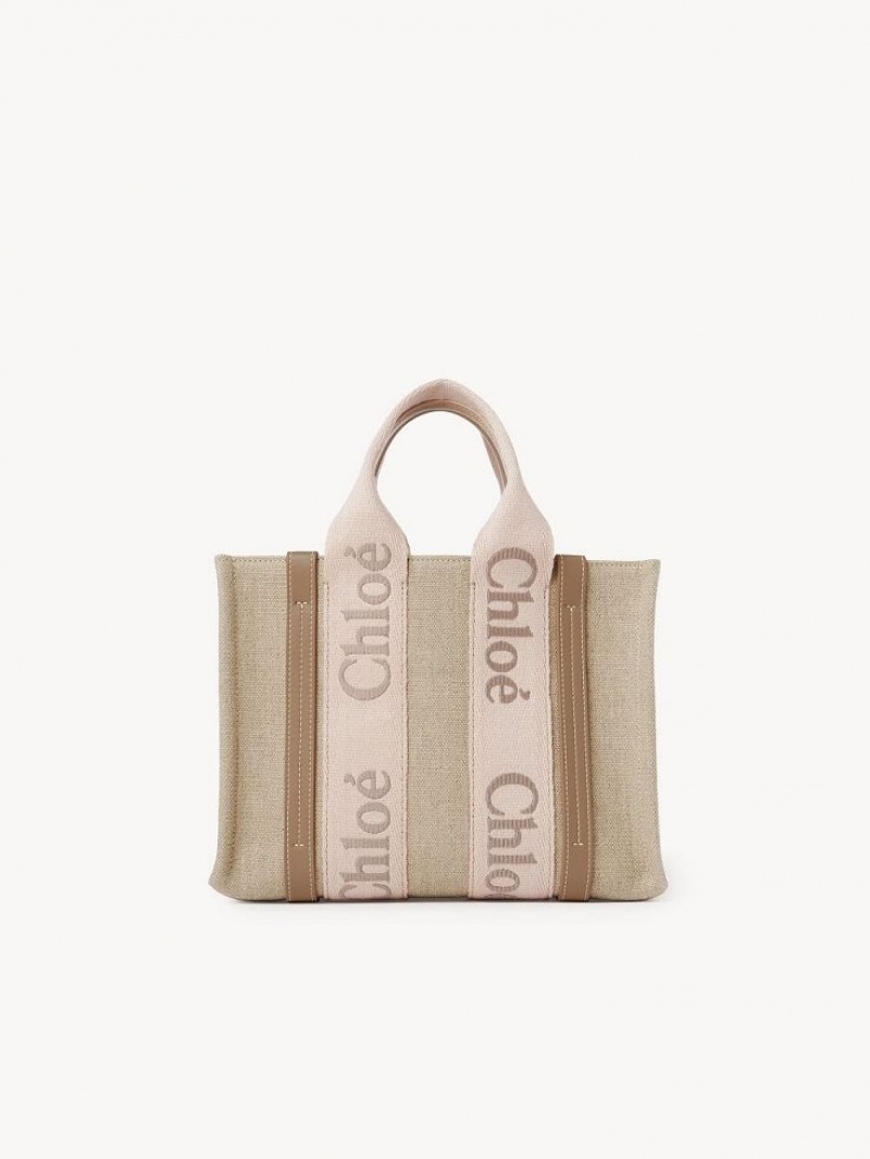 Chloe Small Woody Tote Tassen Beige | CHE-SR13384