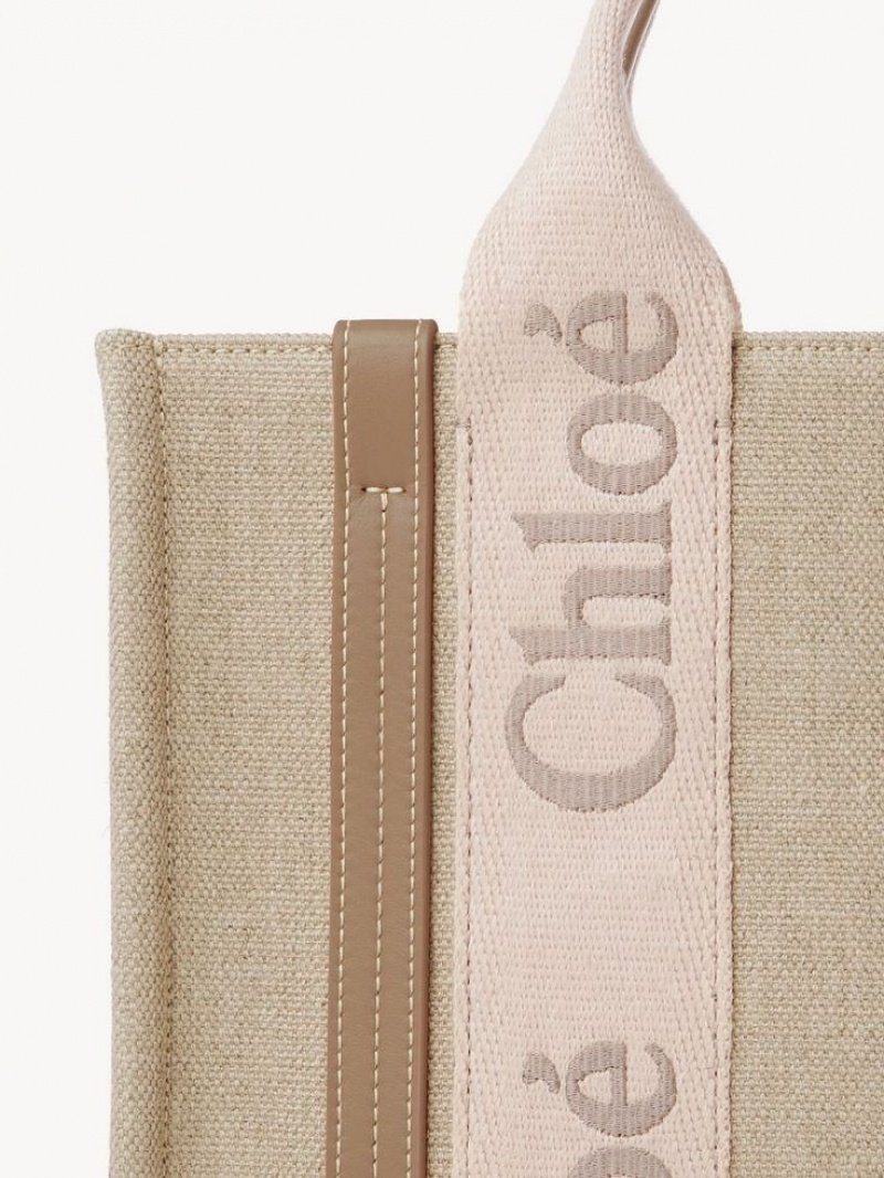 Chloe Small Woody Tote Tassen Beige | CHE-SR13384