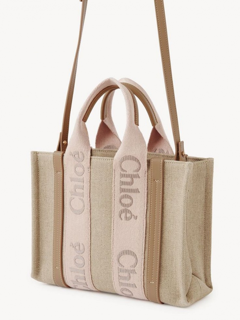 Chloe Small Woody Tote Tassen Beige | CHE-SR13384