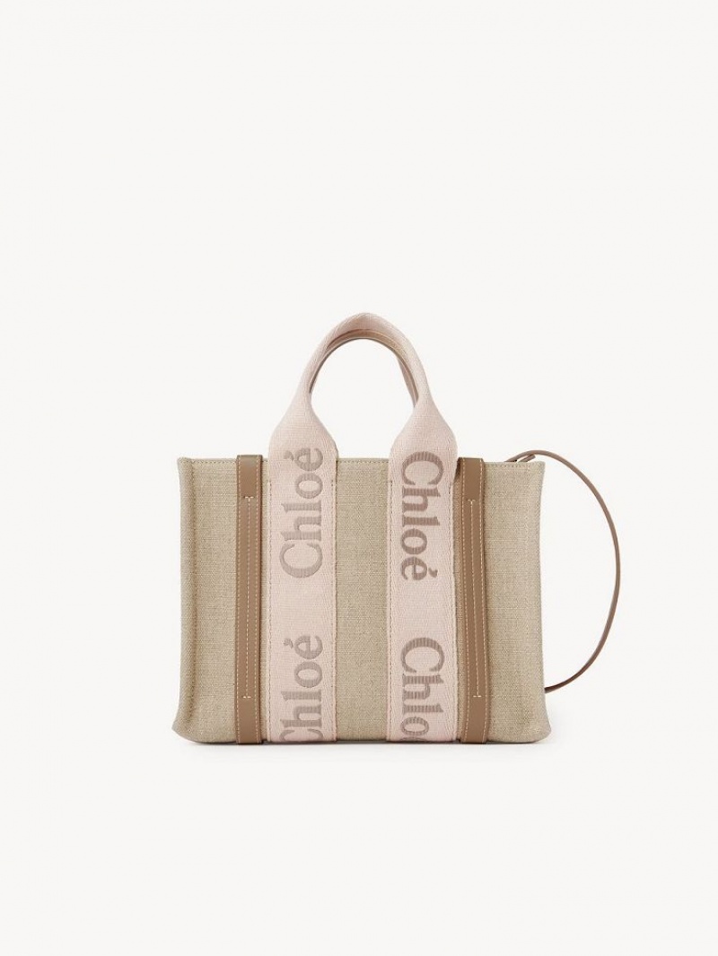 Chloe Small Woody Tote Tassen Beige | CHE-SR13384