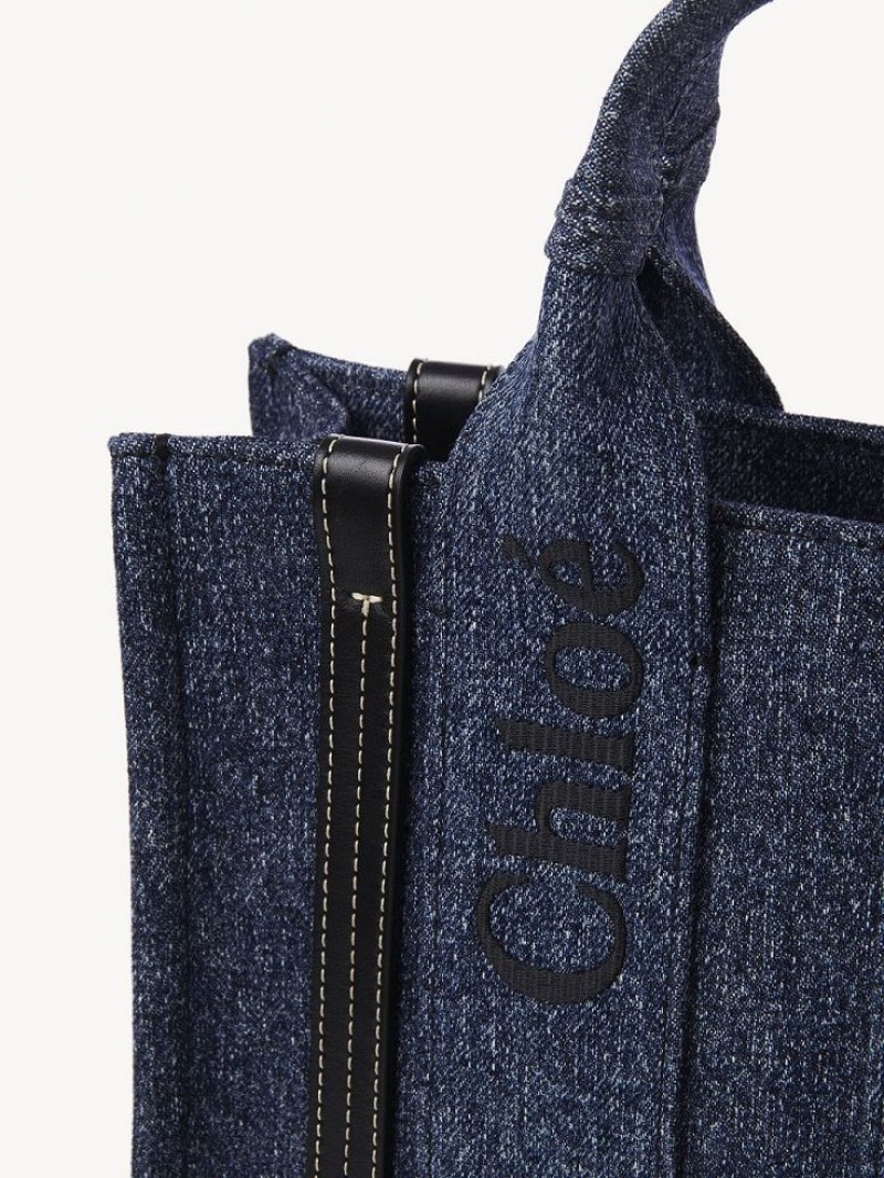 Chloe Small Woody Tote Tassen Blauw | CHE-SR13315