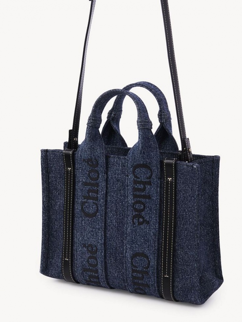 Chloe Small Woody Tote Tassen Blauw | CHE-SR13315
