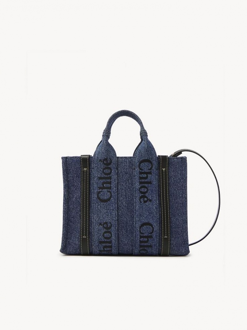 Chloe Small Woody Tote Tassen Blauw | CHE-SR13315