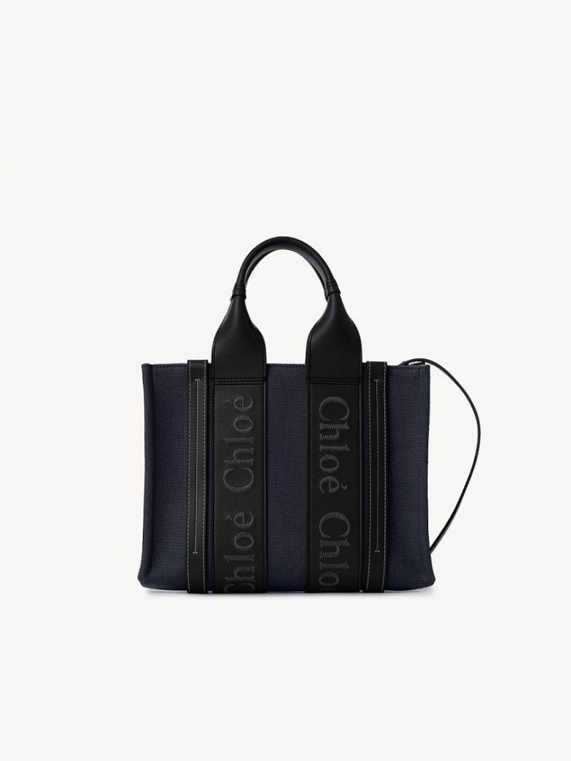 Chloe Small Woody Tote Tassen Diepblauw | CHE-SR13390