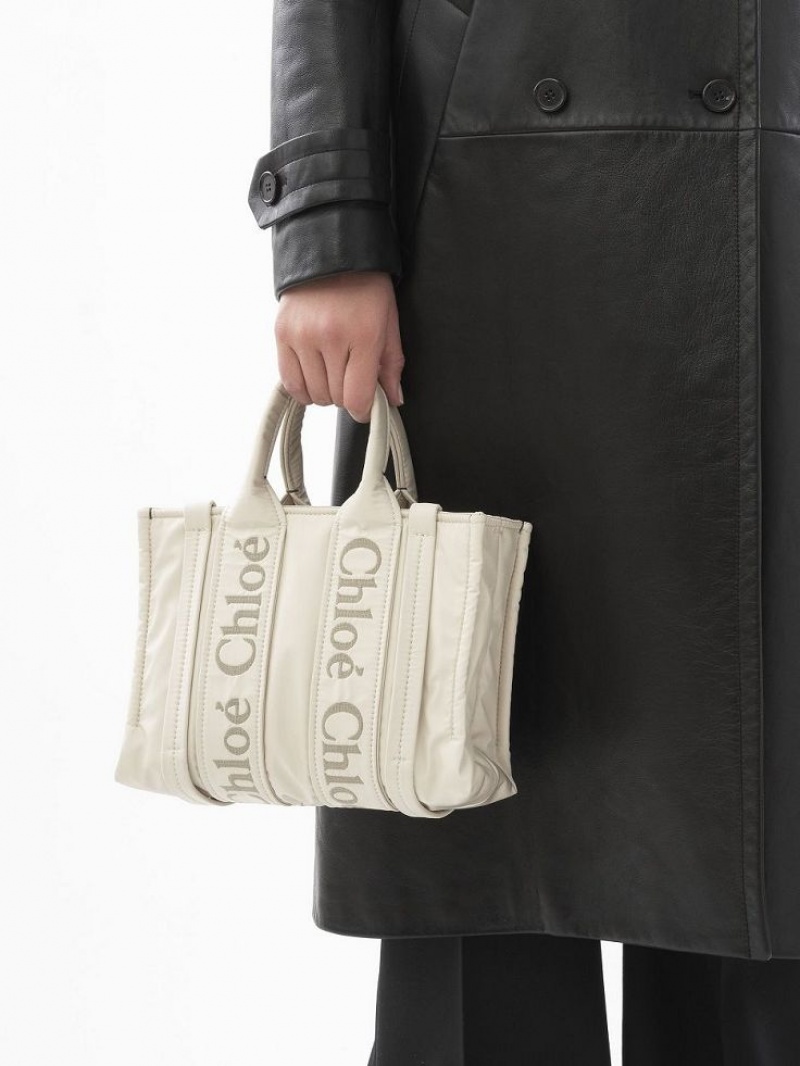 Chloe Small Woody Tote Tassen Wit | CHE-SR13363