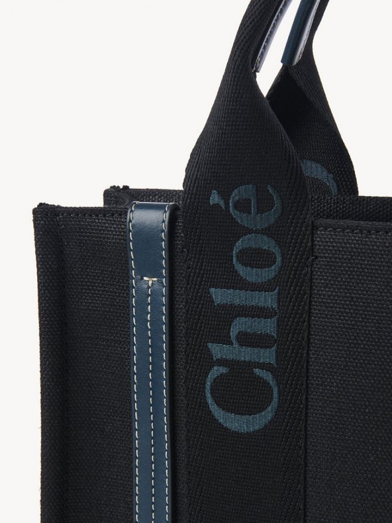 Chloe Small Woody Tote Tassen Zwart Groen | CHE-SR13317