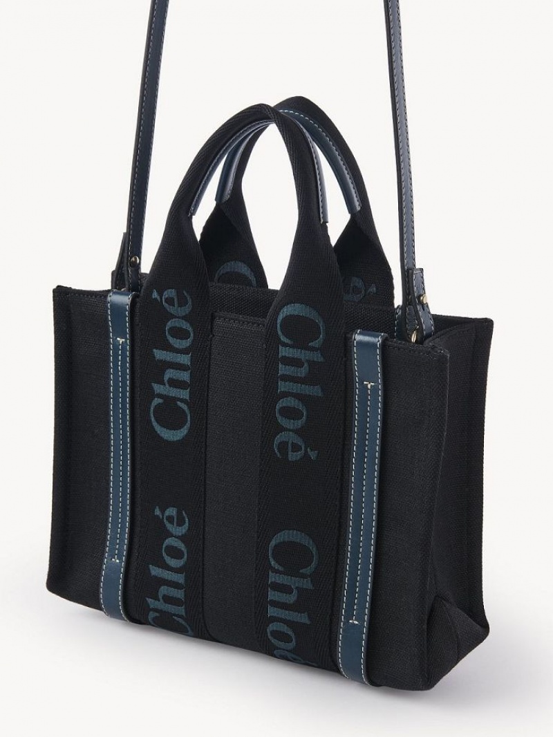 Chloe Small Woody Tote Tassen Zwart Groen | CHE-SR13317