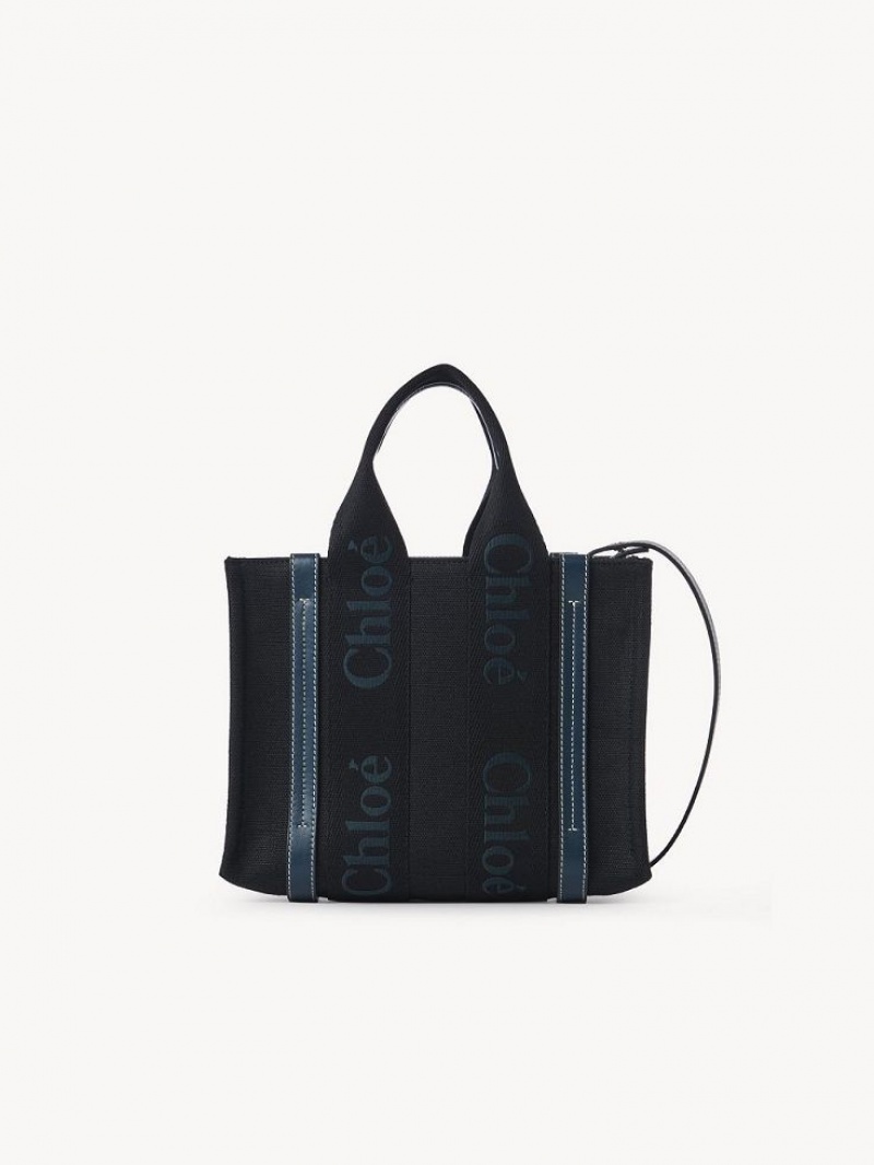 Chloe Small Woody Tote Tassen Zwart Groen | CHE-SR13317
