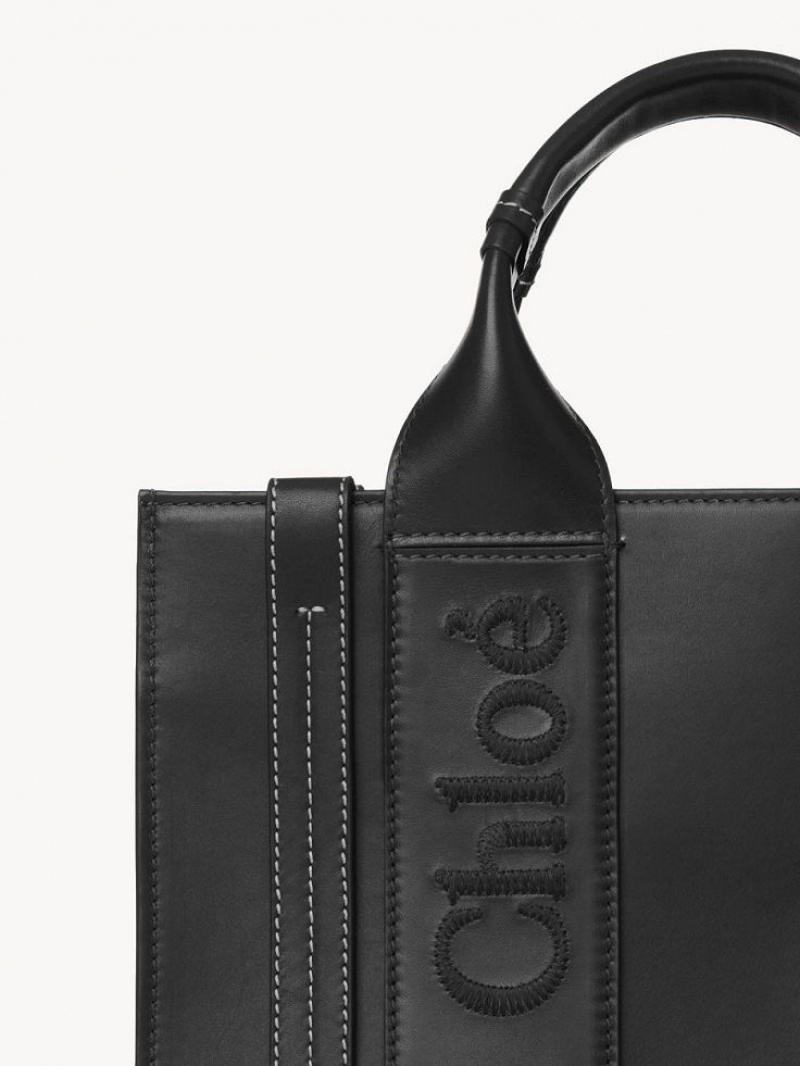 Chloe Small Woody Tote Tassen Zwart | CHE-SR13351