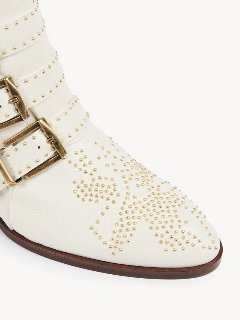 Chloe Susanna Kort Laarzen Wit | CHE-SR14201