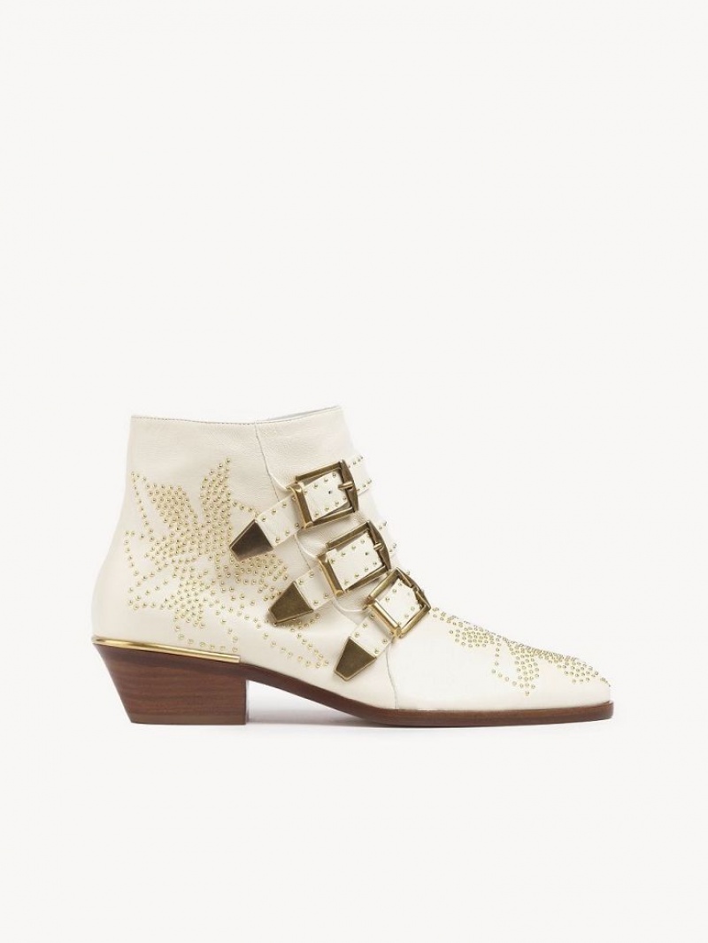 Chloe Susanna Kort Laarzen Wit | CHE-SR14201