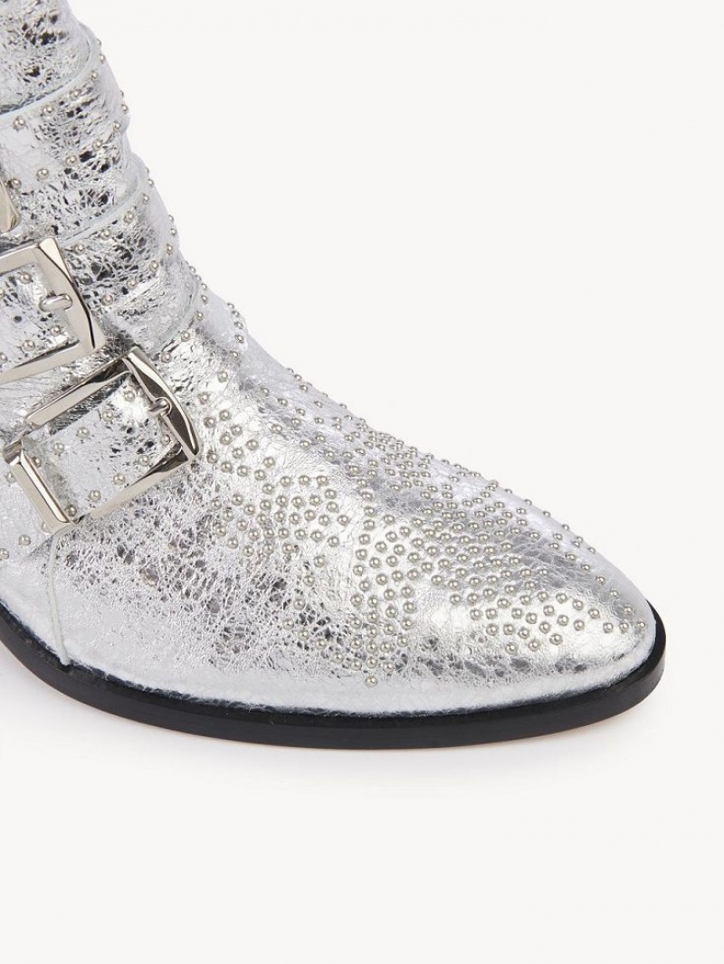 Chloe Susanna Kort Laarzen Zilver | CHE-SR14212