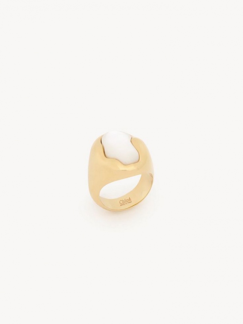 Chloe Sybil Ringen Goud Wit | CHE-SR14450
