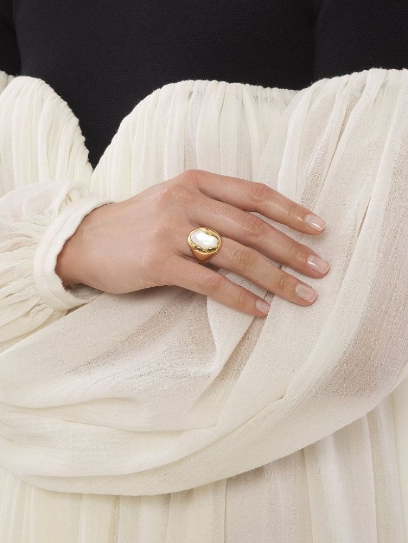 Chloe Sybil Ringen Goud Wit | CHE-SR14450
