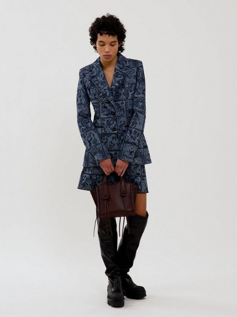 Chloe Tailored Jassen Gekleurd Blauw | CHE-SR13769