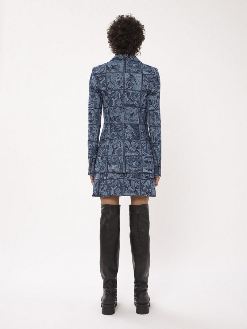 Chloe Tailored Jassen Gekleurd Blauw | CHE-SR13769