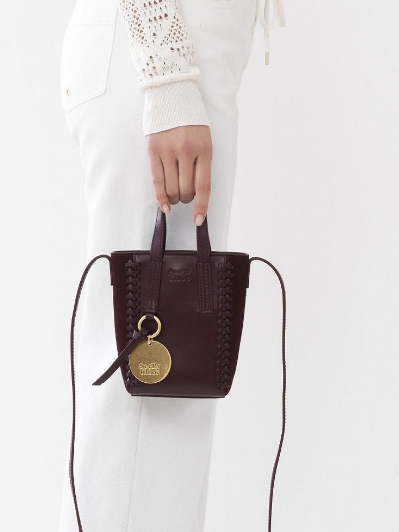 Chloe Tilda Tote Mini Tassen Bordeaux | CHE-SR14750