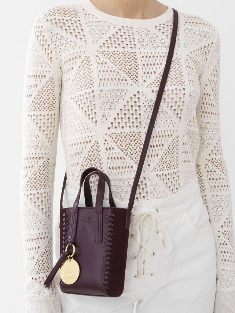 Chloe Tilda Tote Mini Tassen Bordeaux | CHE-SR14750