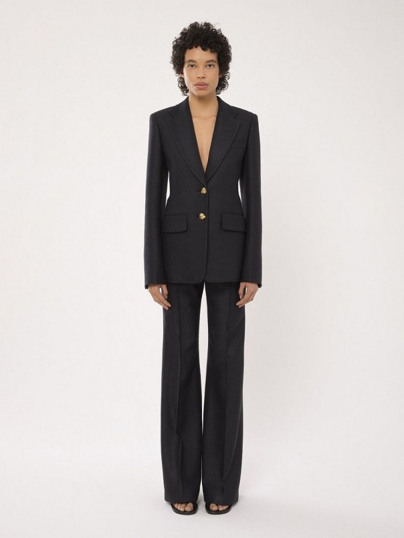 Chloe Two-button Tailored Jassen Zwart | CHE-SR13774