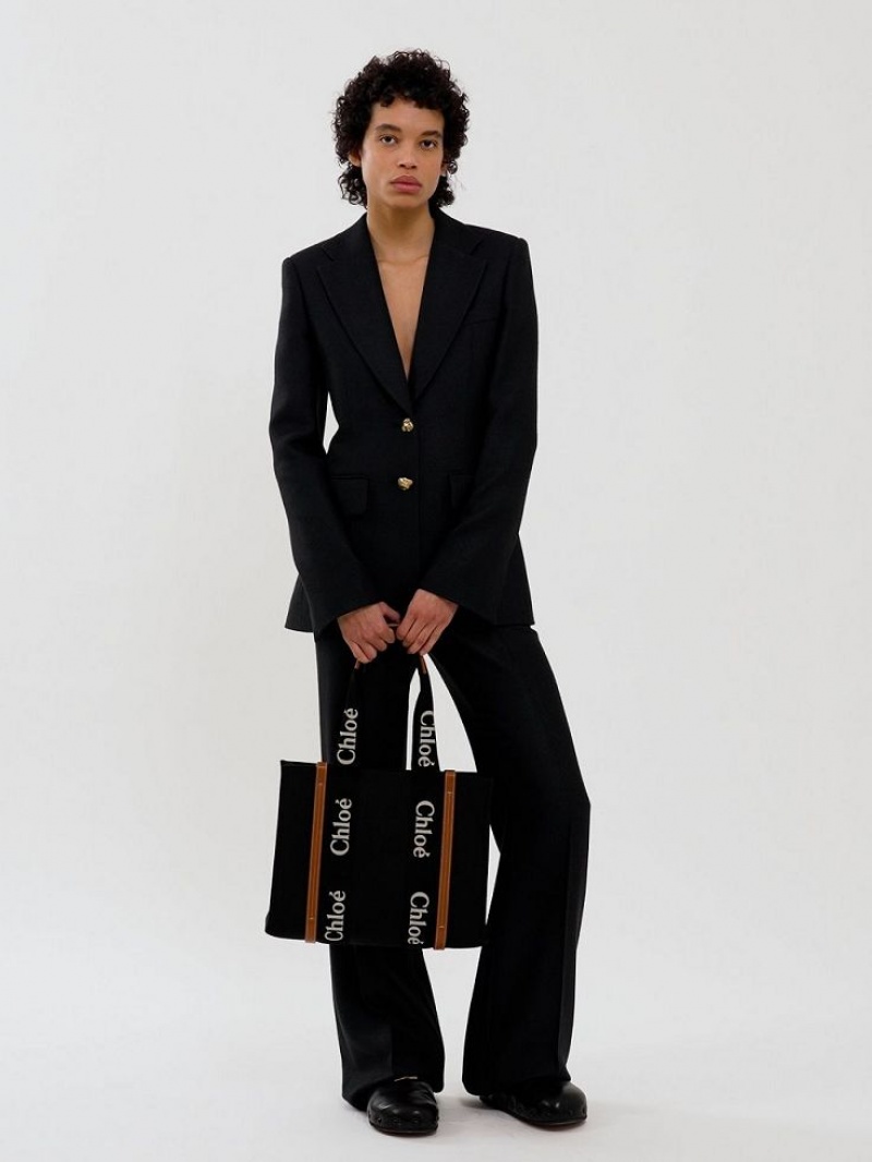 Chloe Two-button Tailored Jassen Zwart | CHE-SR13774