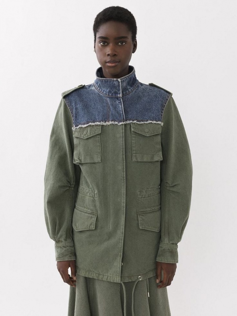 Chloe Utilitarian Safari Jassen Blauw Groen | CHE-SR13782