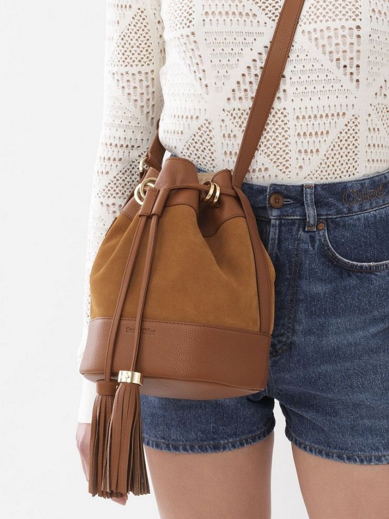 Chloe Vicki Bucket Schoudertassen Bruin | CHE-SR14622