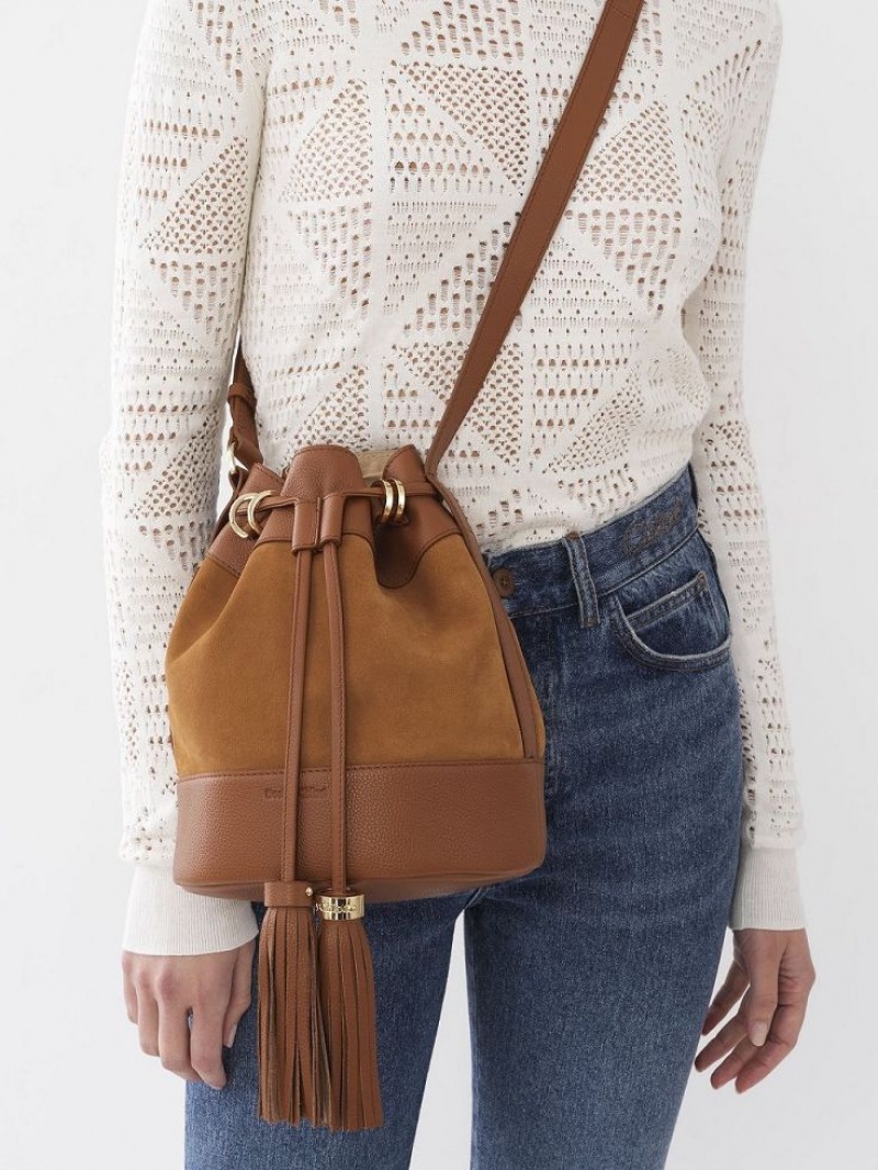 Chloe Vicki Bucket Schoudertassen Bruin | CHE-SR14622