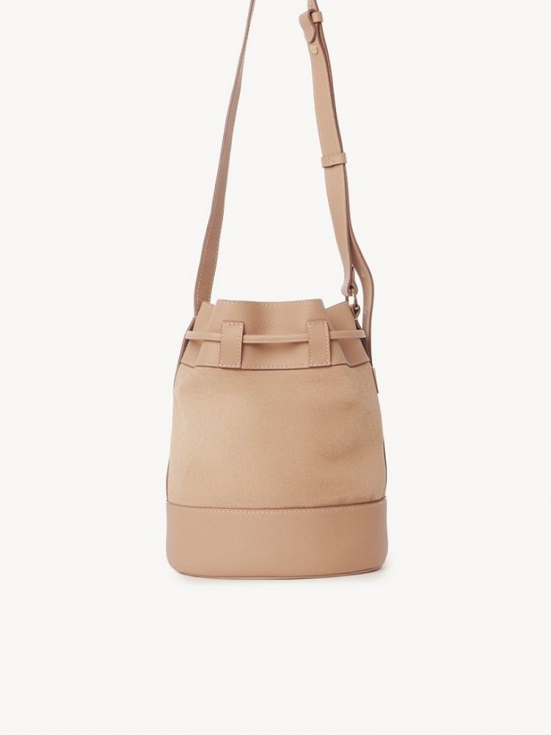 Chloe Vicki Bucket Schoudertassen Koffie Roze | CHE-SR14609