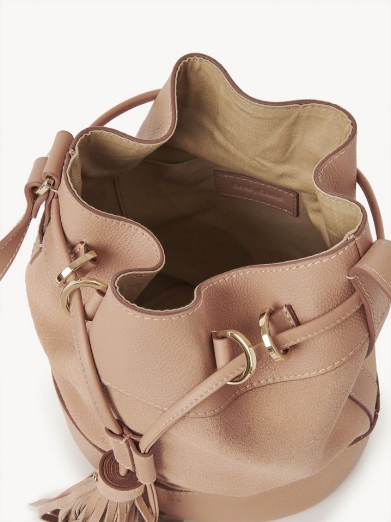 Chloe Vicki Bucket Schoudertassen Koffie Roze | CHE-SR14609