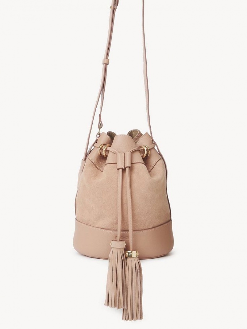 Chloe Vicki Bucket Schoudertassen Koffie Roze | CHE-SR14609