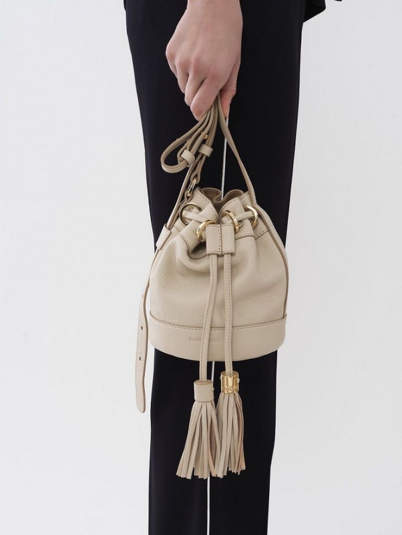 Chloe Vicki Small Bucket Mini Tassen Beige | CHE-SR14749