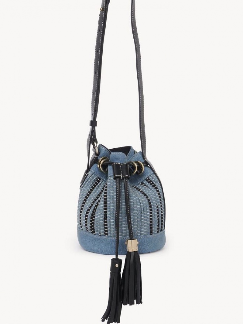 Chloe Vicki Small Bucket Mini Tassen Blauw | CHE-SR14748