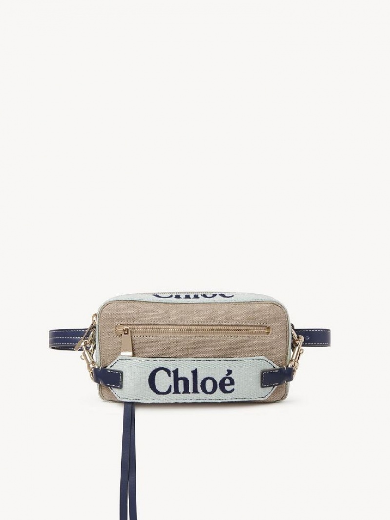 Chloe Woody Belt Crossbodytassen Groen Blauw | CHE-SR13594