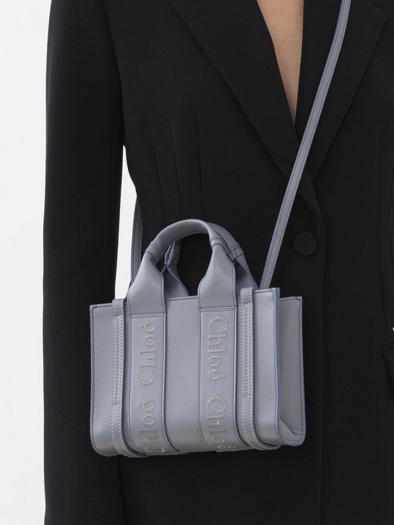 Chloe Woody Tote 1 Mini Tassen Blauw | CHE-SR13729
