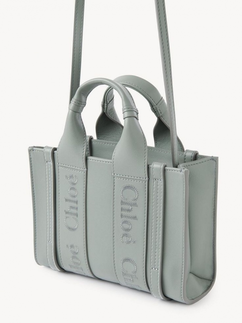 Chloe Woody Tote 1 Mini Tassen Groen | CHE-SR13697