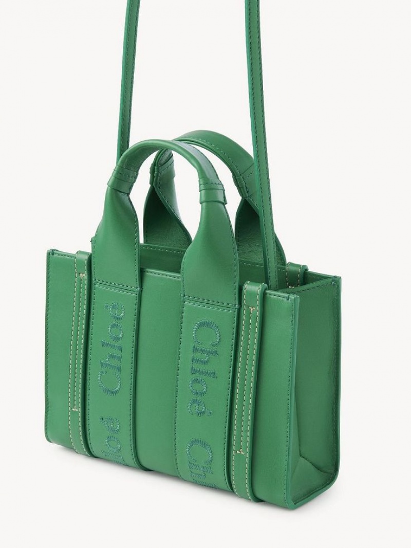 Chloe Woody Tote 1 Mini Tassen Groen | CHE-SR13698