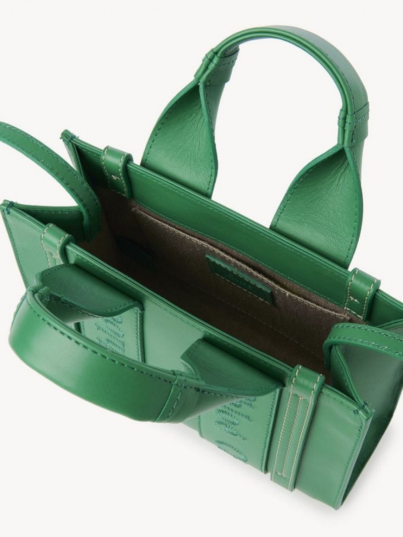 Chloe Woody Tote 1 Mini Tassen Groen | CHE-SR13698
