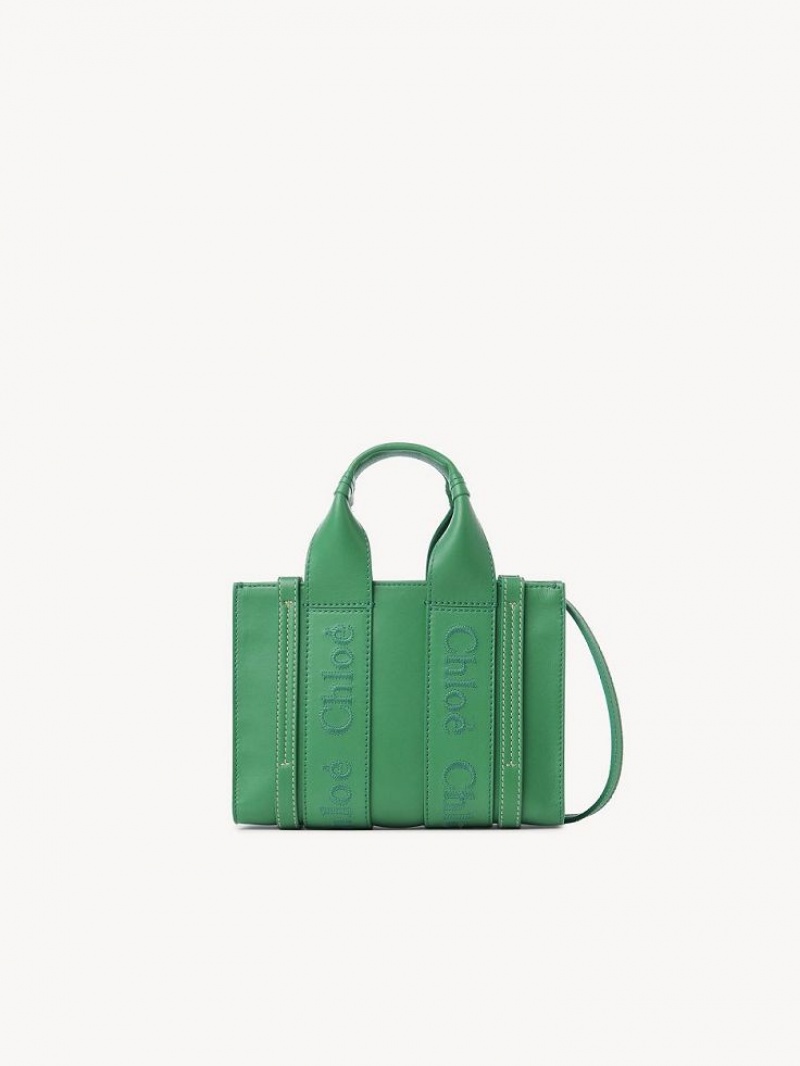 Chloe Woody Tote 1 Mini Tassen Groen | CHE-SR13698