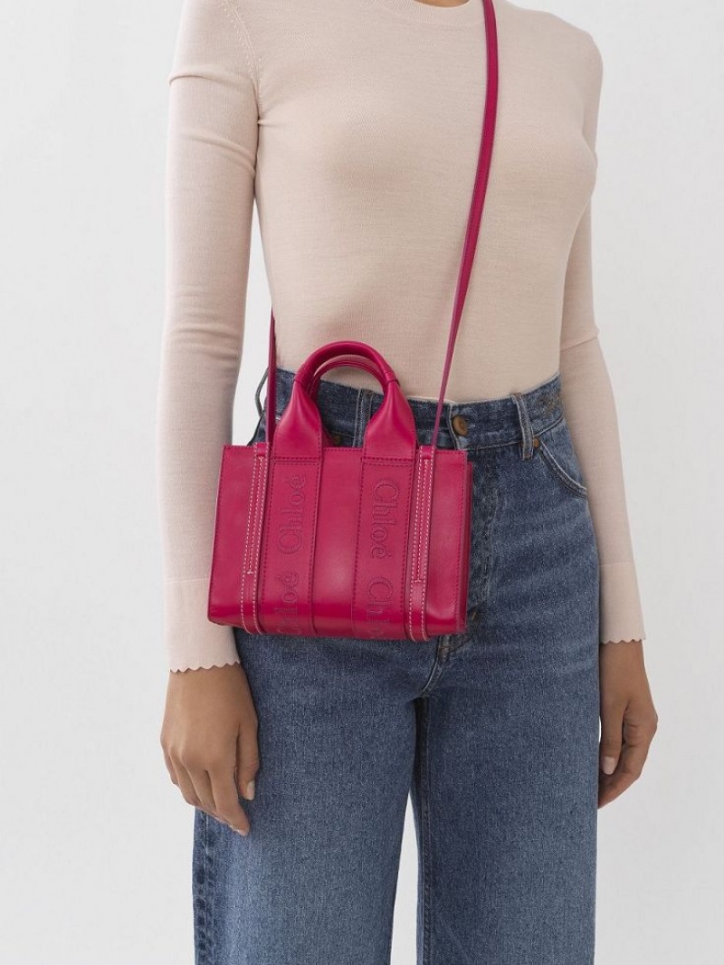 Chloe Woody Tote 1 Mini Tassen Roze | CHE-SR13700