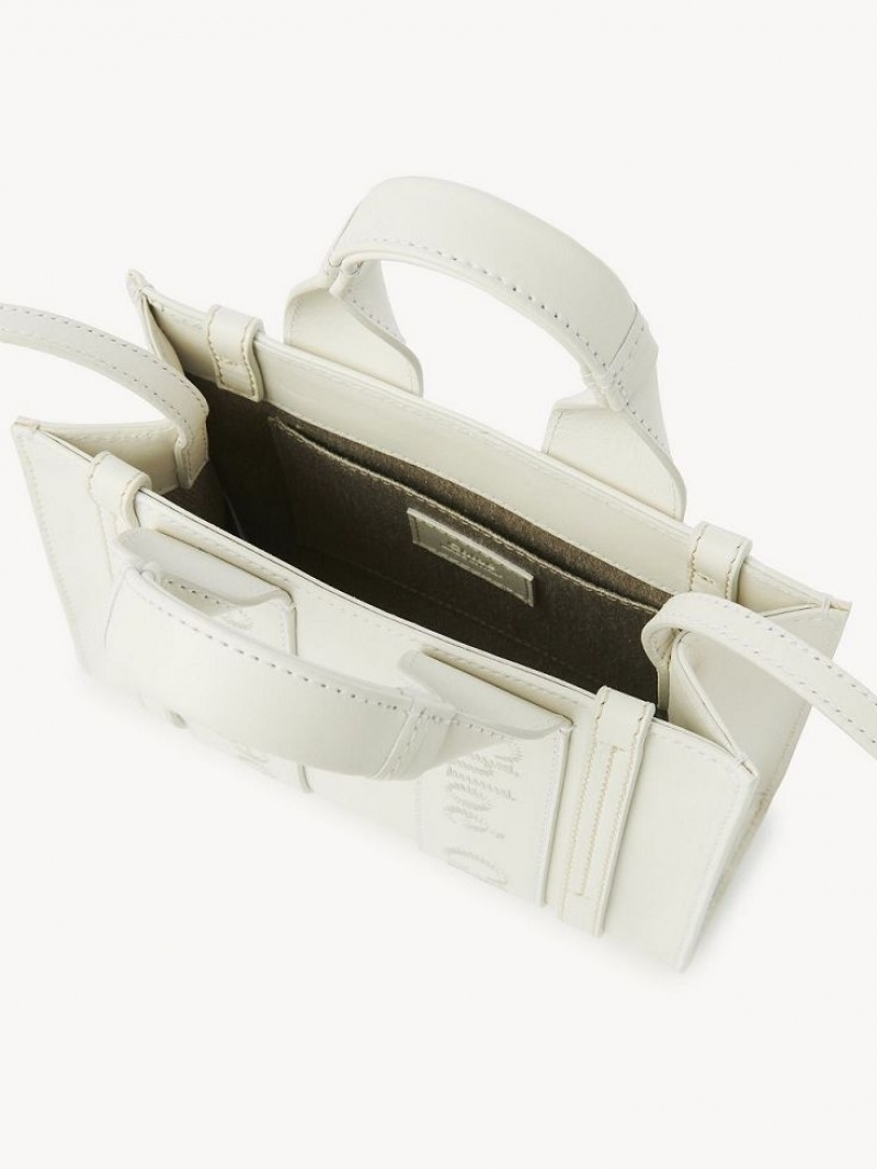 Chloe Woody Tote 1 Mini Tassen Wit | CHE-SR13681