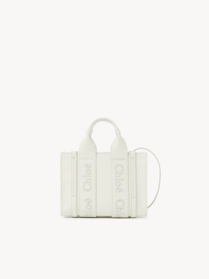 Chloe Woody Tote 1 Mini Tassen Wit | CHE-SR13681