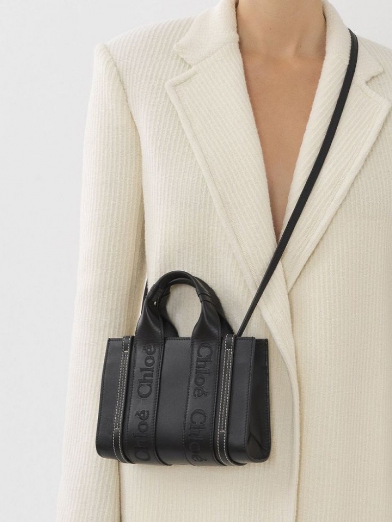 Chloe Woody Tote 1 Mini Tassen Zwart | CHE-SR13727
