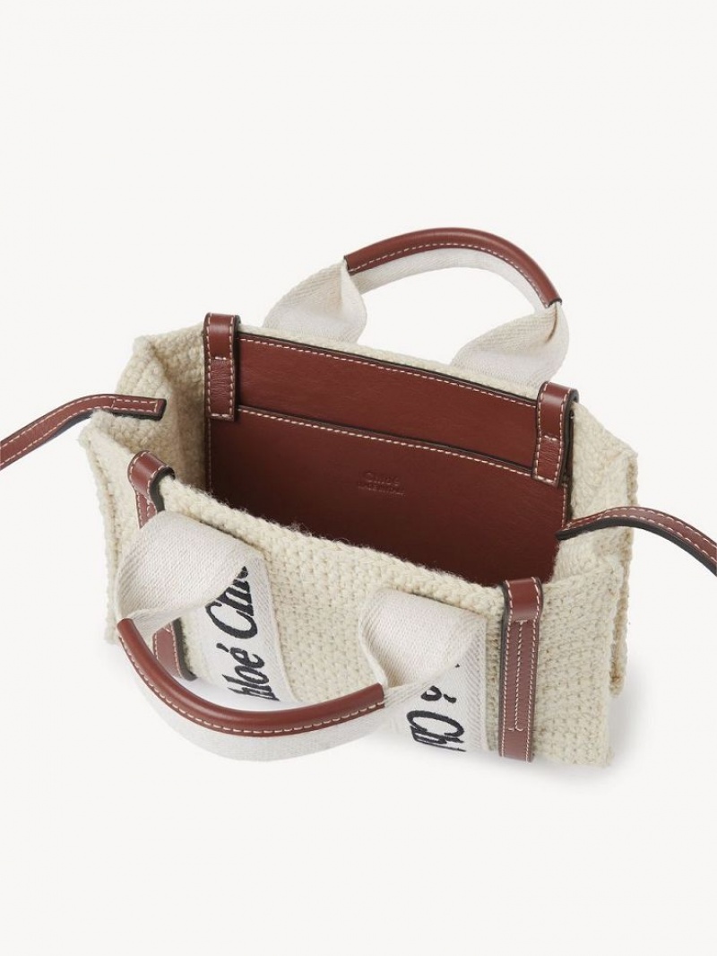 Chloe Woody Tote 2 Mini Tassen Bruin Beige | CHE-SR13690