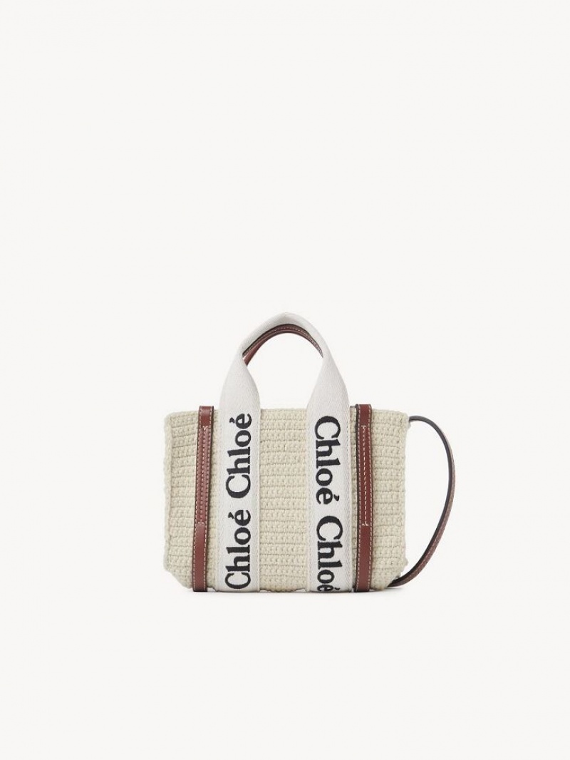 Chloe Woody Tote 2 Mini Tassen Bruin Beige | CHE-SR13690