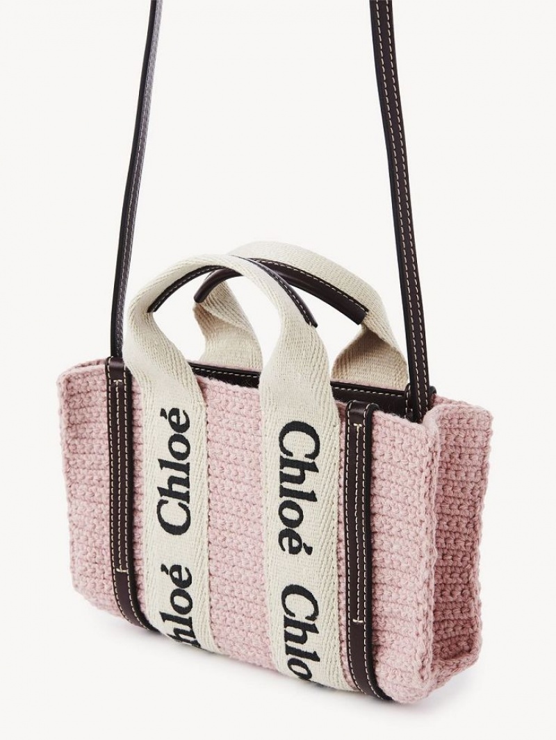 Chloe Woody Tote 2 Mini Tassen Roze | CHE-SR13730