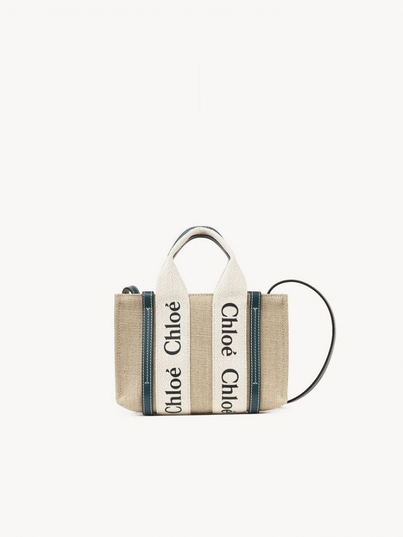 Chloe Woody Tote 3 Mini Tassen Donkerturquoise | CHE-SR13722