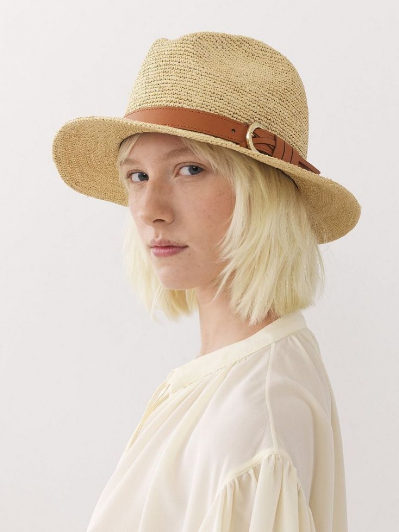 Chloe X Borsalino Straw Hoeden Beige | CHE-SR14491